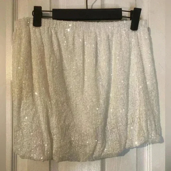 White Sequin Top - Picture 5 of 12